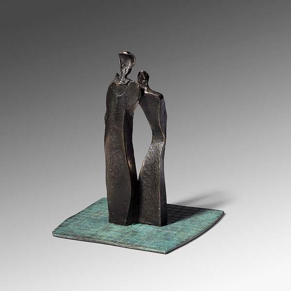 Figura "Home i Dona" de bronze oxidat