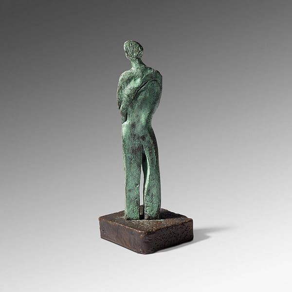 Figura de bronze masculina amb llibre